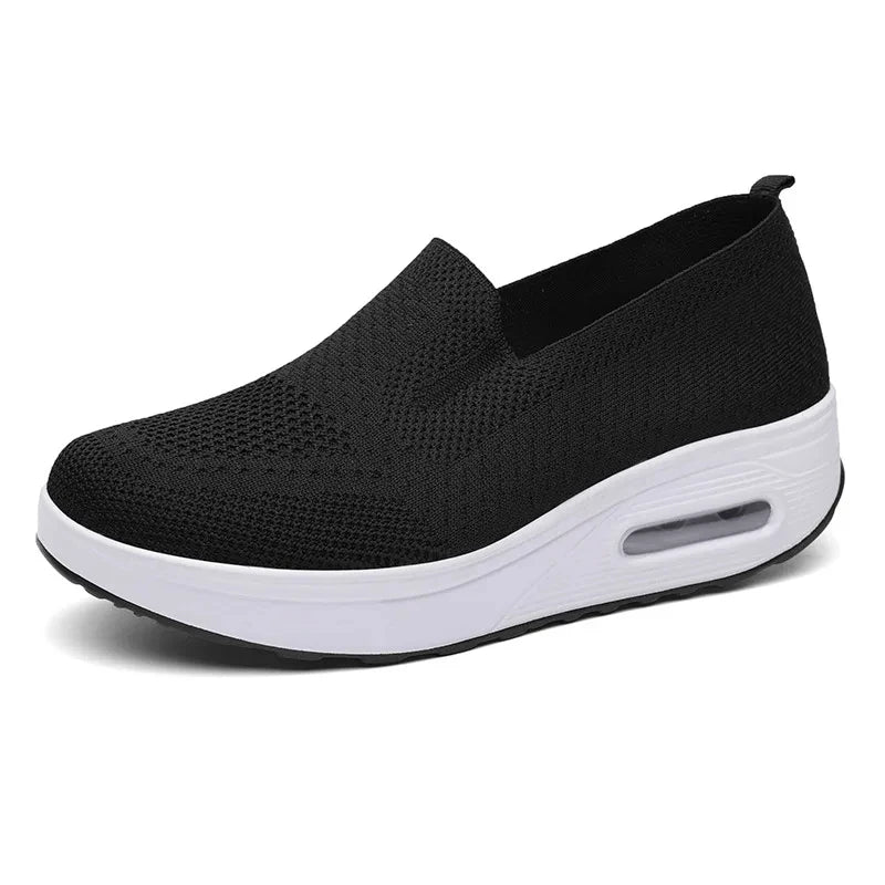 Women's Mesh Breathable Summer Loafers - Solid Color, Round Toe, Slip-On Design, Perfect for Casual Summer Wear