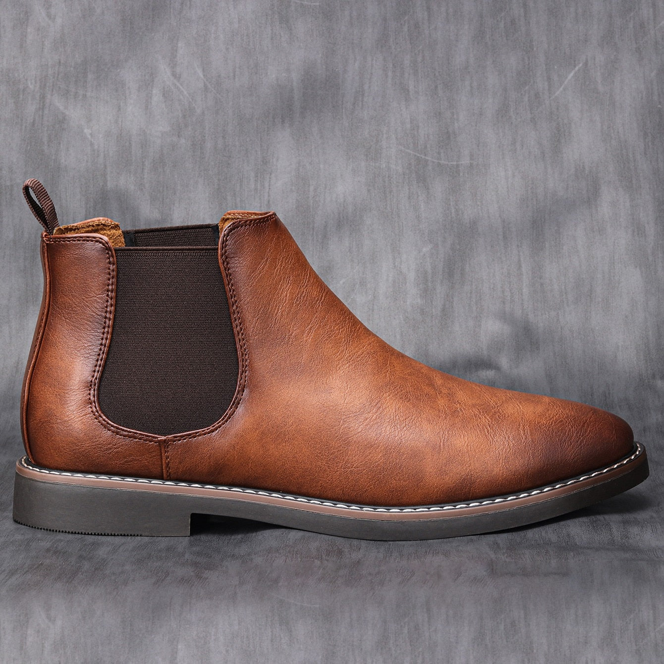 Men's Comfortable Retro Boots - Timeless Style and Comfort - British Charm with Modern Twist - Spring and Autumn Footwear - Square Toe and Solid Pattern - All-day Comfort and Stability - Elevate Your Collection!