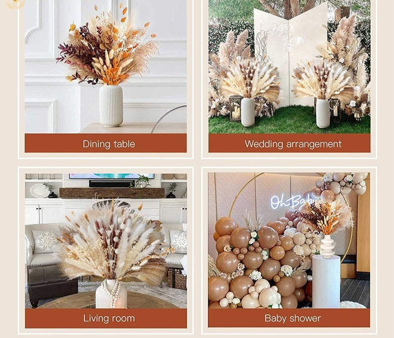 Natural Dried Pampas Bouquet Home Autumn Decoration