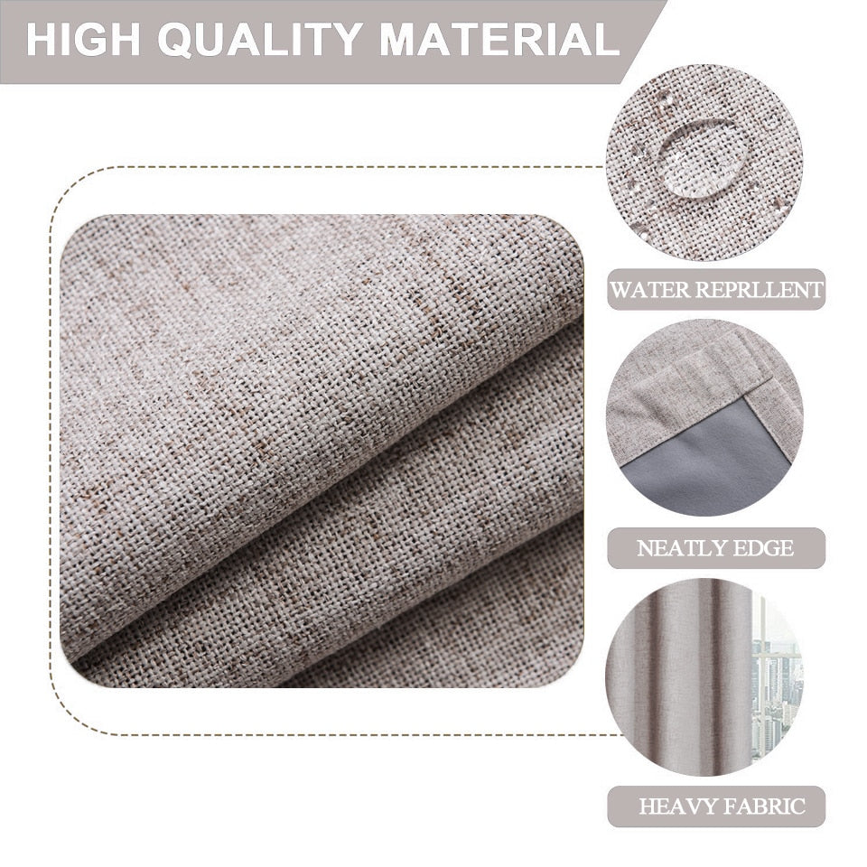 True Radiant Treasures Solid Waterproof Blackout Curtain - Stylish and functional linen curtain for home or office use. Complete light shading and privacy. Get yours today!