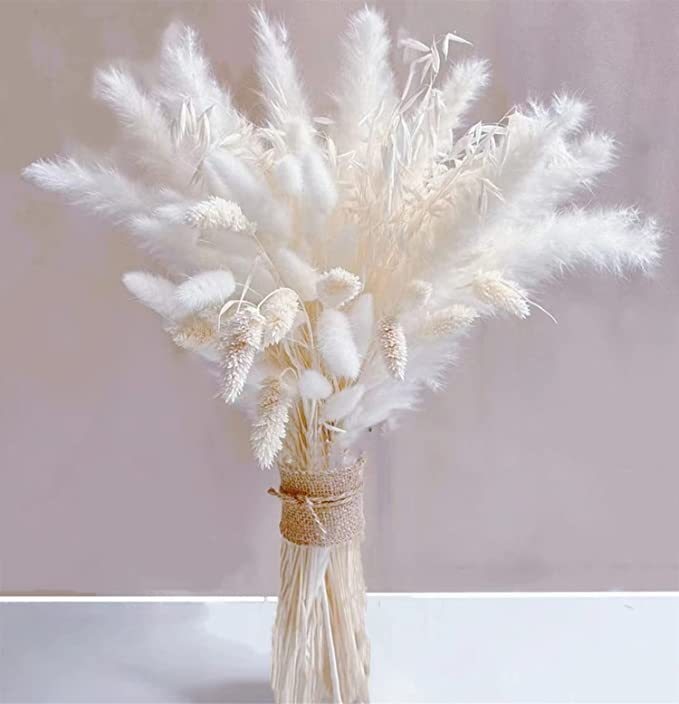 Natural Dried Pampas Bouquet - Autumn home decoration with dried flowers. Ideal for weddings, parties, and more.