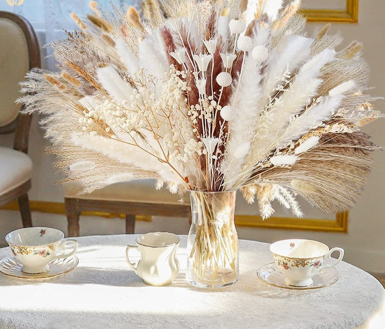 Natural Dried Pampas Bouquet Home Autumn Decoration