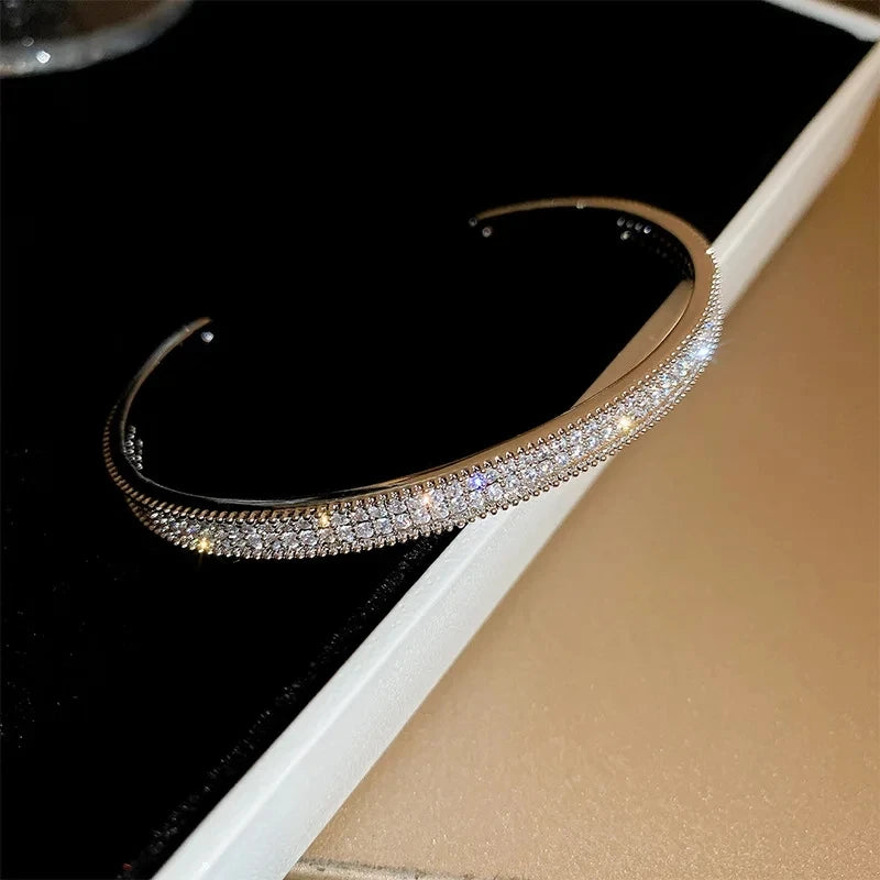 Bamboo Bracelet - Gold-color plated bangle with a sleek geometric design, made from high-quality zinc alloy. Perfect for fashion-forward women.