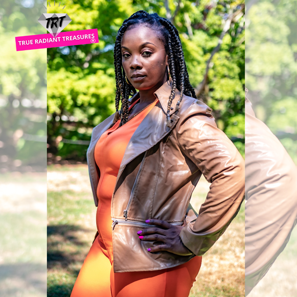 Faux leather jacket - Stylish, warm, zippers, pockets, different sizes and colors.