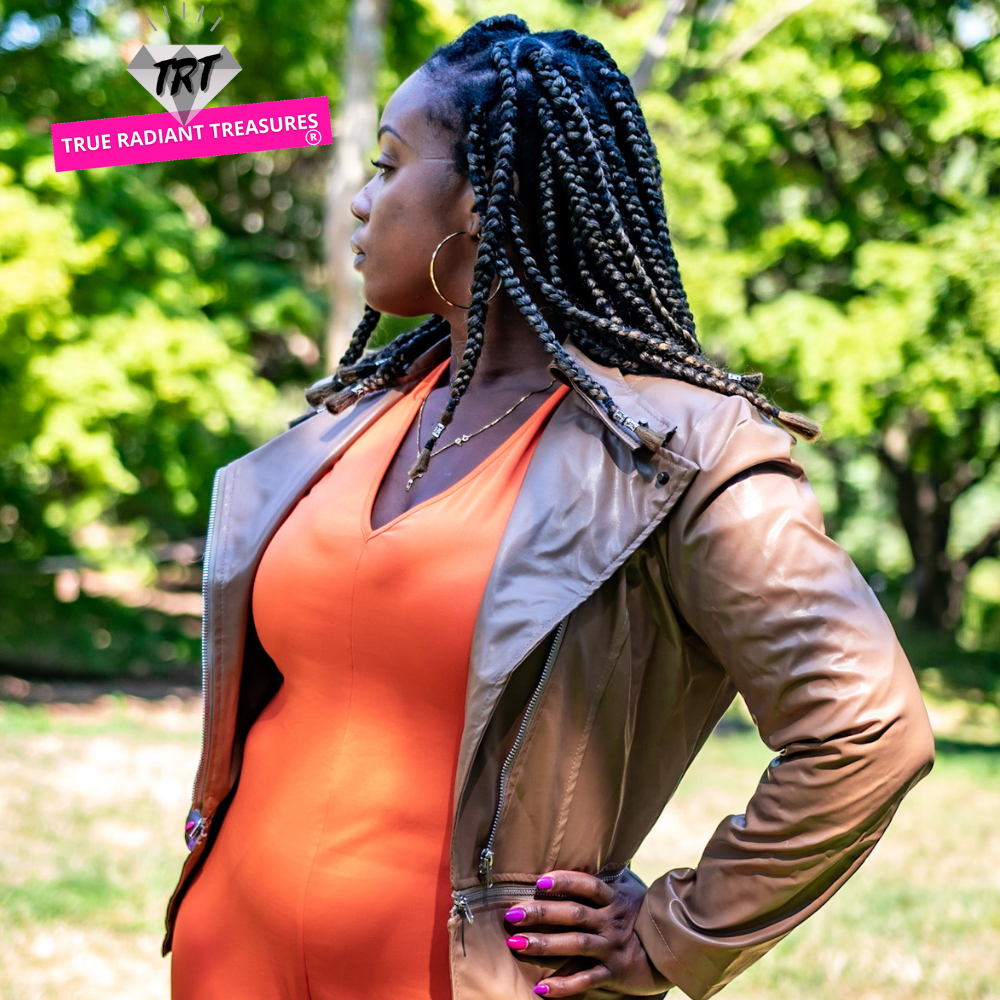 Faux leather jacket - Stylish, warm, zippers, pockets, different sizes and colors.