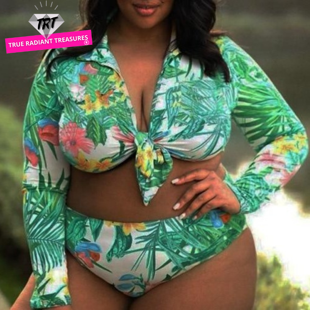 Two piece swimsuit for top curvy