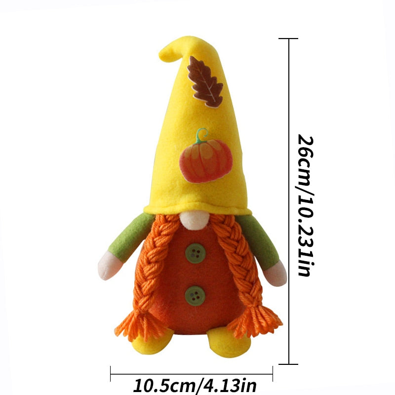 Fall Dwarf Plush Ornaments, charming home decor with unique design, perfect for living rooms or bedrooms, evoking a warm and inviting atmosphere.