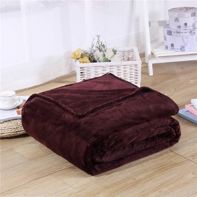Super soft and comfy Solid Color Fleece Blanket in a rich, solid color, offering warmth and relaxation. Perfect for home, travel, and parties.