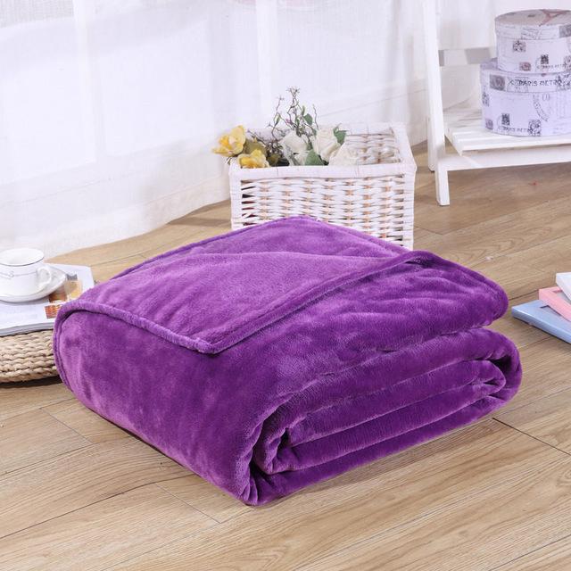 Super soft and comfy Solid Color Fleece Blanket in a rich, solid color, offering warmth and relaxation. Perfect for home, travel, and parties.