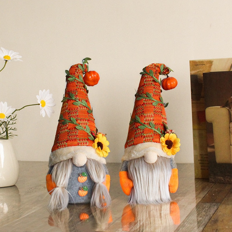 Fall Dwarf Plush Ornaments, charming home decor with unique design, perfect for living rooms or bedrooms, evoking a warm and inviting atmosphere.
