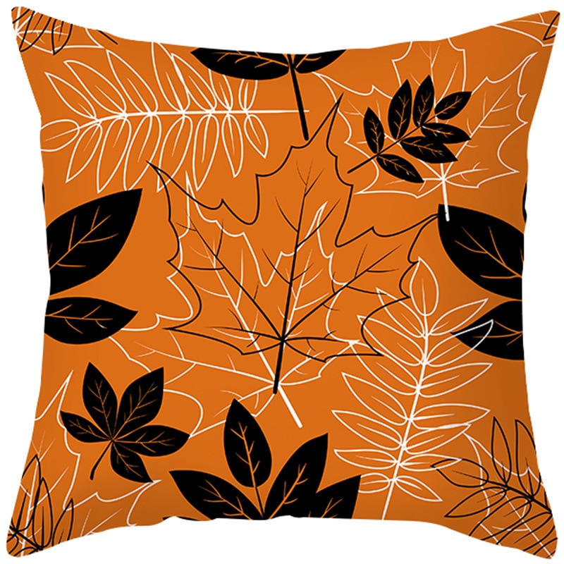 Autumn Pillow Cover featuring a fall-themed design, adding a touch of warmth and charm to your sofa, made from durable polyester.