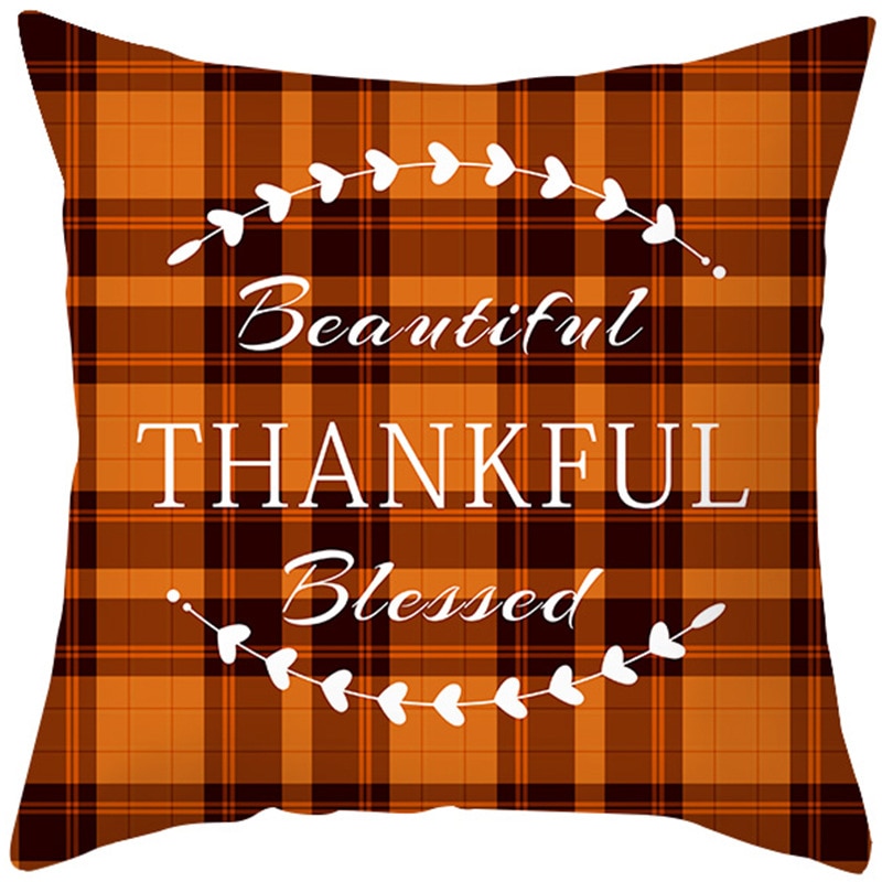 Autumn Pillow Cover featuring a fall-themed design, adding a touch of warmth and charm to your sofa, made from durable polyester.