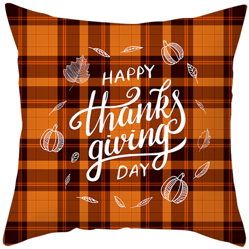 Autumn Pillow Cover featuring a fall-themed design, adding a touch of warmth and charm to your sofa, made from durable polyester.