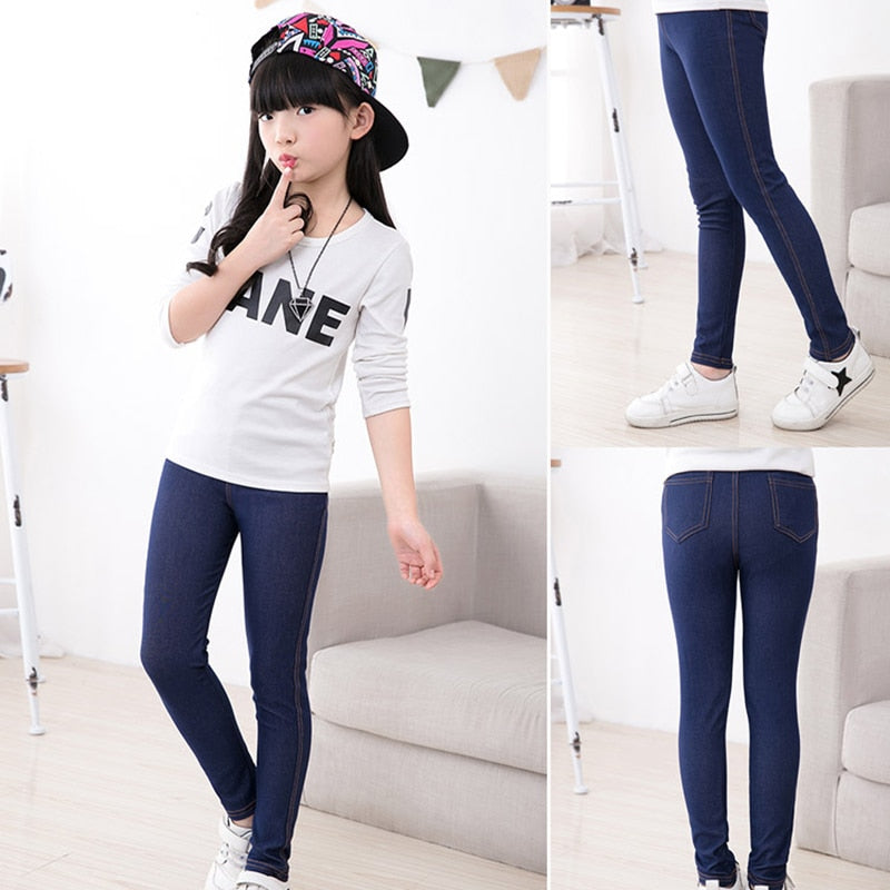 True Radiant Treasures Girl's Pants - Comfortable and Stylish - Cotton and Spandex Blend - Sizes 2 to 12 Years - Various Colors - Perfect for Everyday Wear