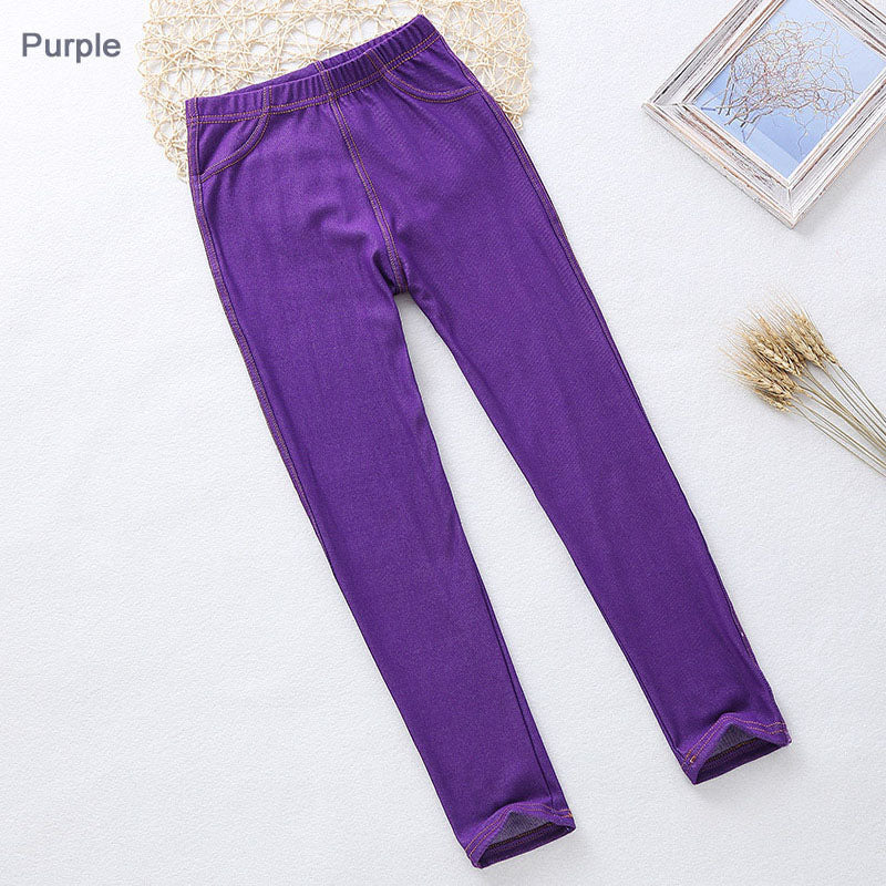 True Radiant Treasures Girl's Pants - Comfortable and Stylish - Cotton and Spandex Blend - Sizes 2 to 12 Years - Various Colors - Perfect for Everyday Wear