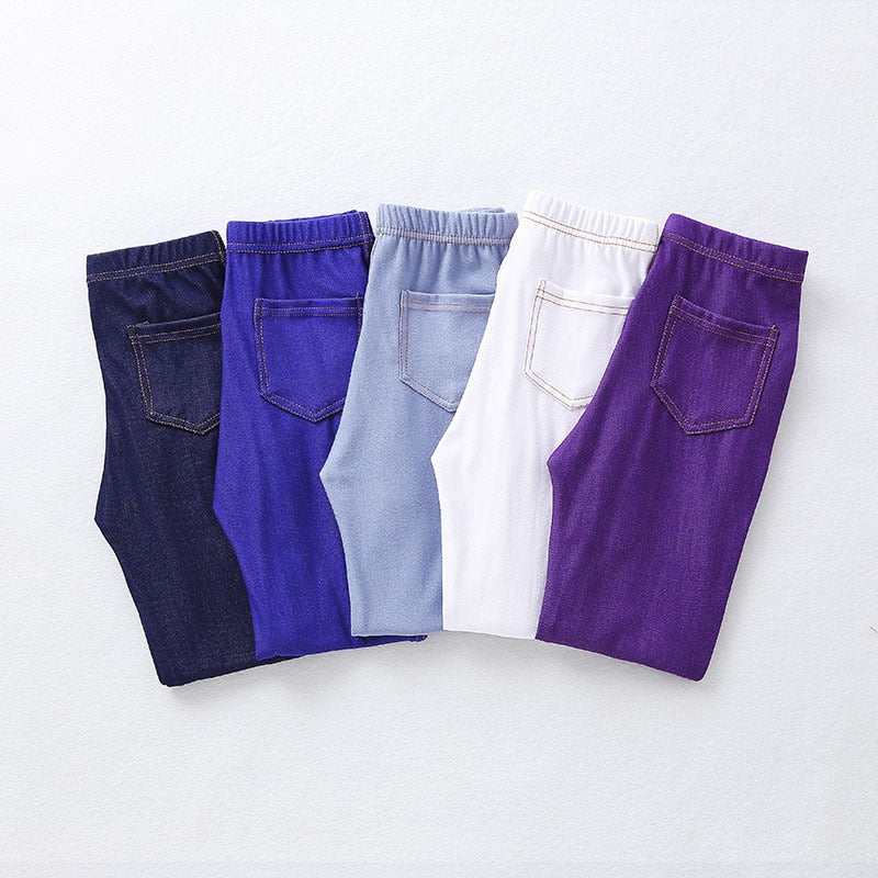 True Radiant Treasures Girl's Pants - Comfortable and Stylish - Cotton and Spandex Blend - Sizes 2 to 12 Years - Various Colors - Perfect for Everyday Wear