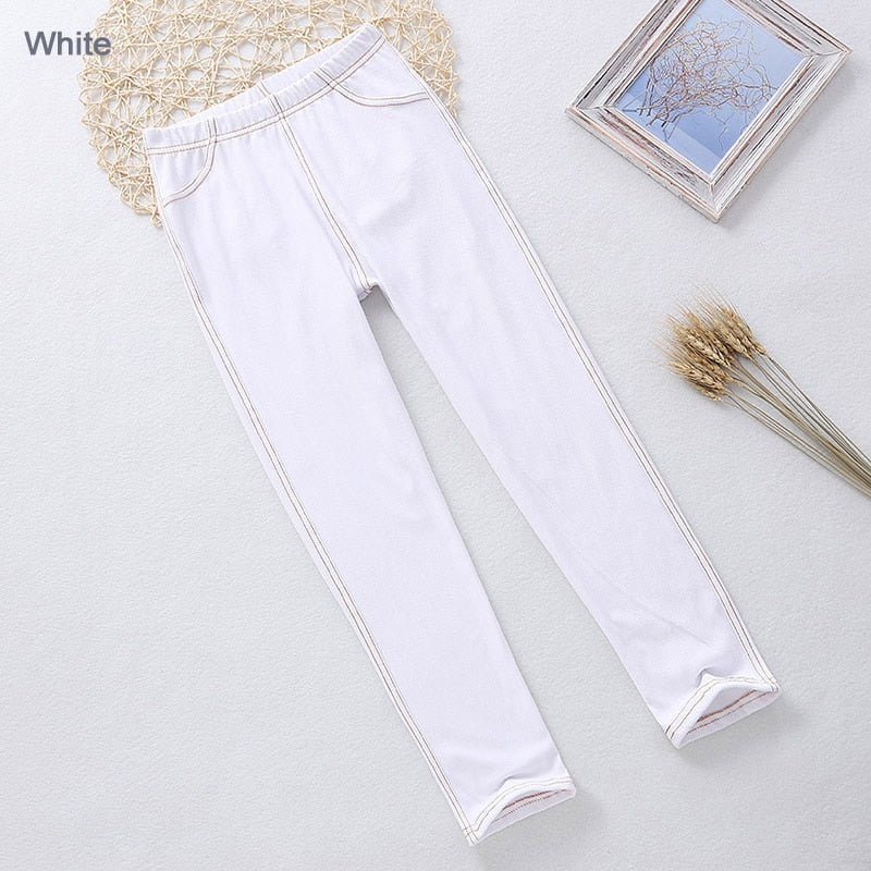 True Radiant Treasures Girl's Pants - Comfortable and Stylish - Cotton and Spandex Blend - Sizes 2 to 12 Years - Various Colors - Perfect for Everyday Wear
