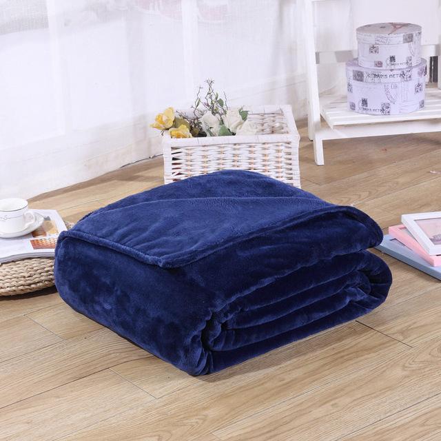 Super soft and comfy Solid Color Fleece Blanket in a rich, solid color, offering warmth and relaxation. Perfect for home, travel, and parties.