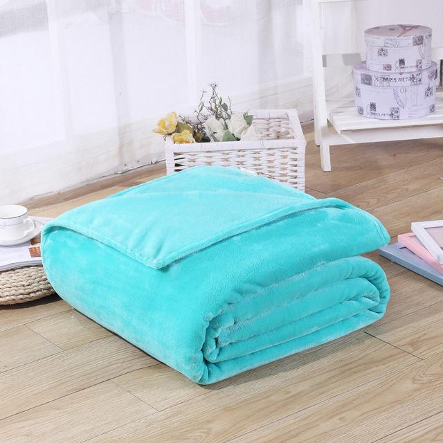 Super soft and comfy Solid Color Fleece Blanket in a rich, solid color, offering warmth and relaxation. Perfect for home, travel, and parties.