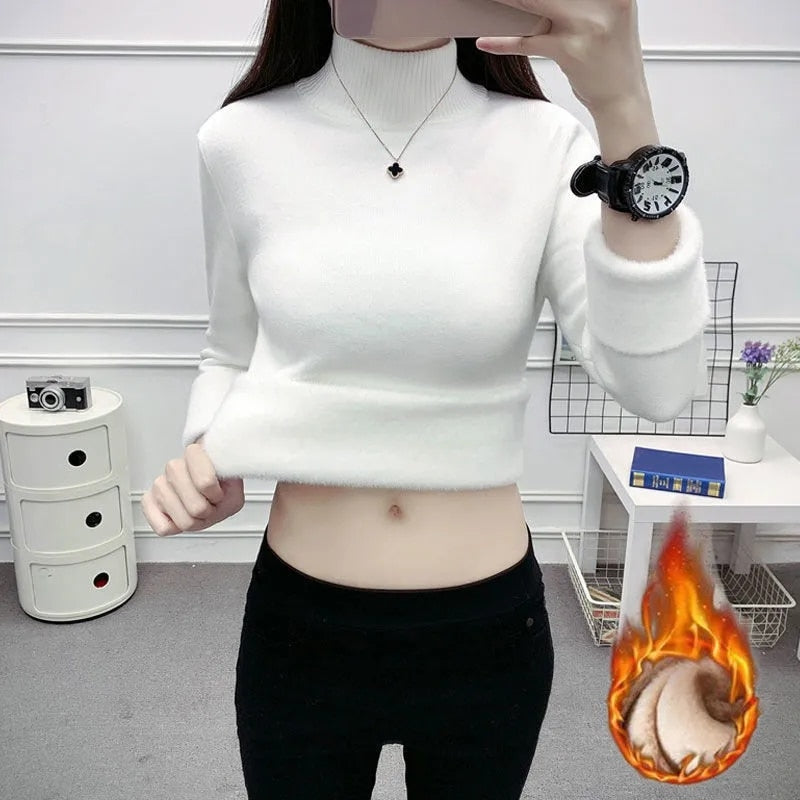 Thick Warm Sweater - Cute, Cozy, Polyester, Turtleneck Design, Different Sizes