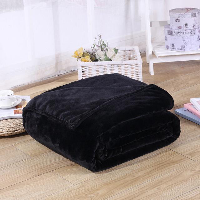 Super soft and comfy Solid Color Fleece Blanket in a rich, solid color, offering warmth and relaxation. Perfect for home, travel, and parties.