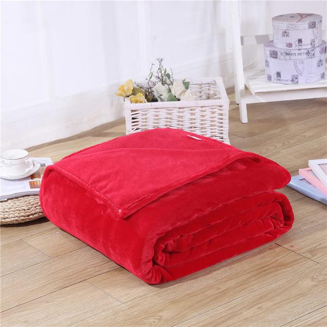 Super soft and comfy Solid Color Fleece Blanket in a rich, solid color, offering warmth and relaxation. Perfect for home, travel, and parties.
