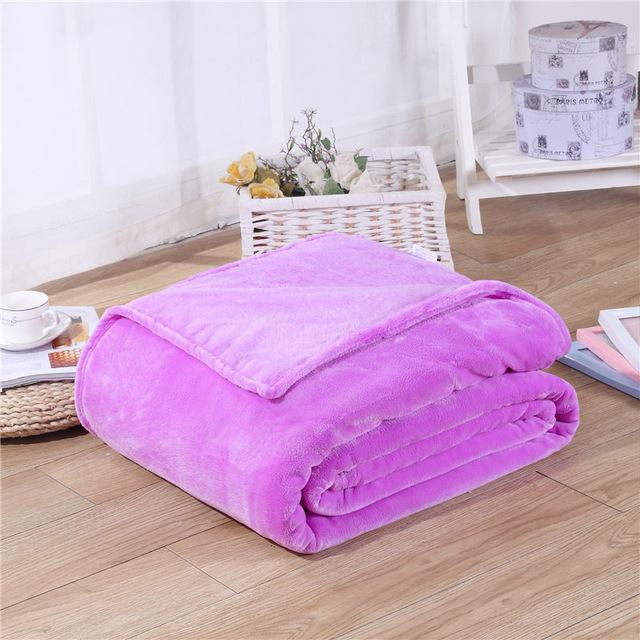 Super soft and comfy Solid Color Fleece Blanket in a rich, solid color, offering warmth and relaxation. Perfect for home, travel, and parties.