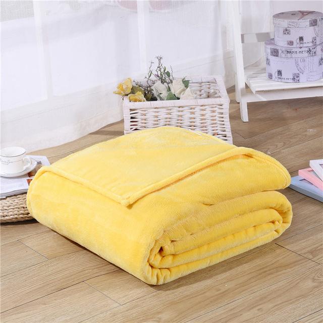 Super soft and comfy Solid Color Fleece Blanket in a rich, solid color, offering warmth and relaxation. Perfect for home, travel, and parties.