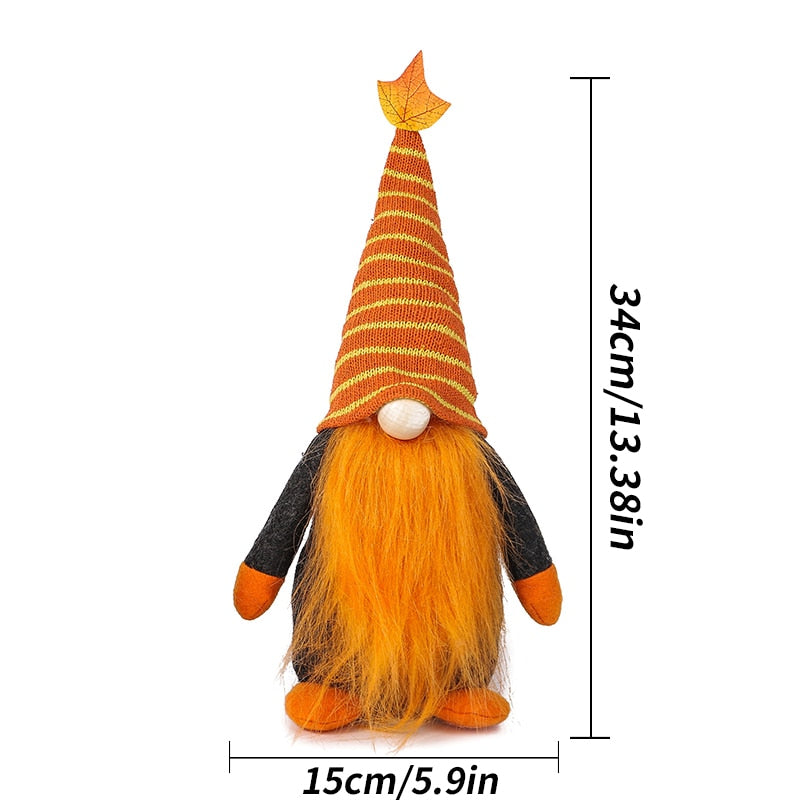 Fall Dwarf Plush Ornaments, charming home decor with unique design, perfect for living rooms or bedrooms, evoking a warm and inviting atmosphere.