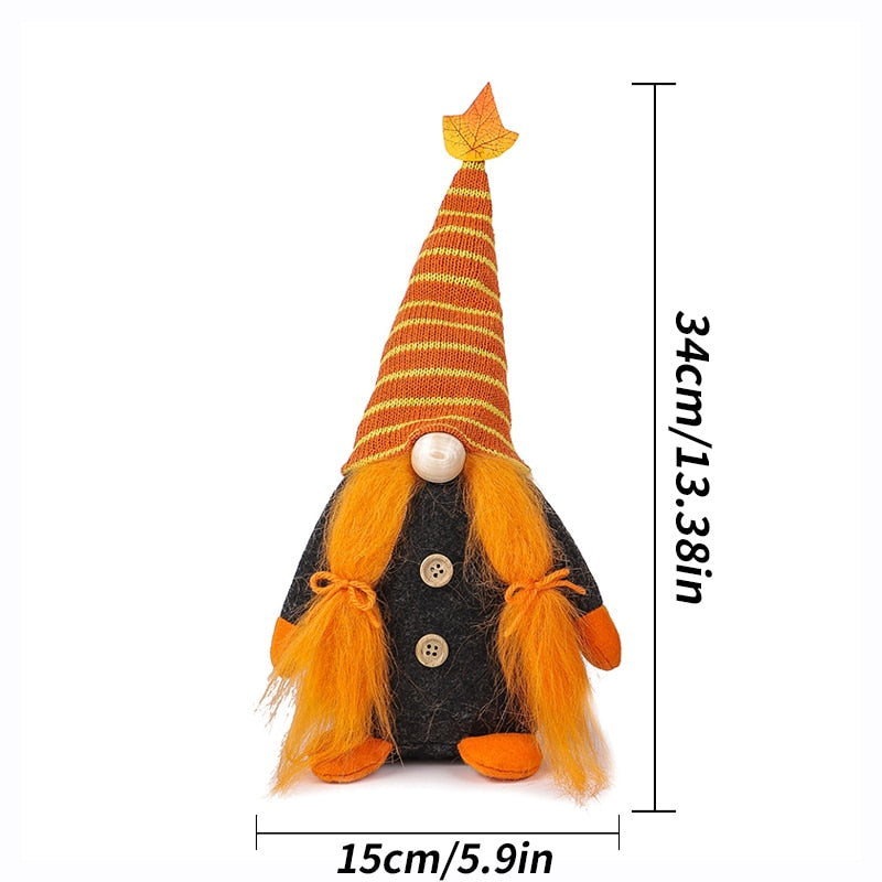 Fall Dwarf Plush Ornaments, charming home decor with unique design, perfect for living rooms or bedrooms, evoking a warm and inviting atmosphere.