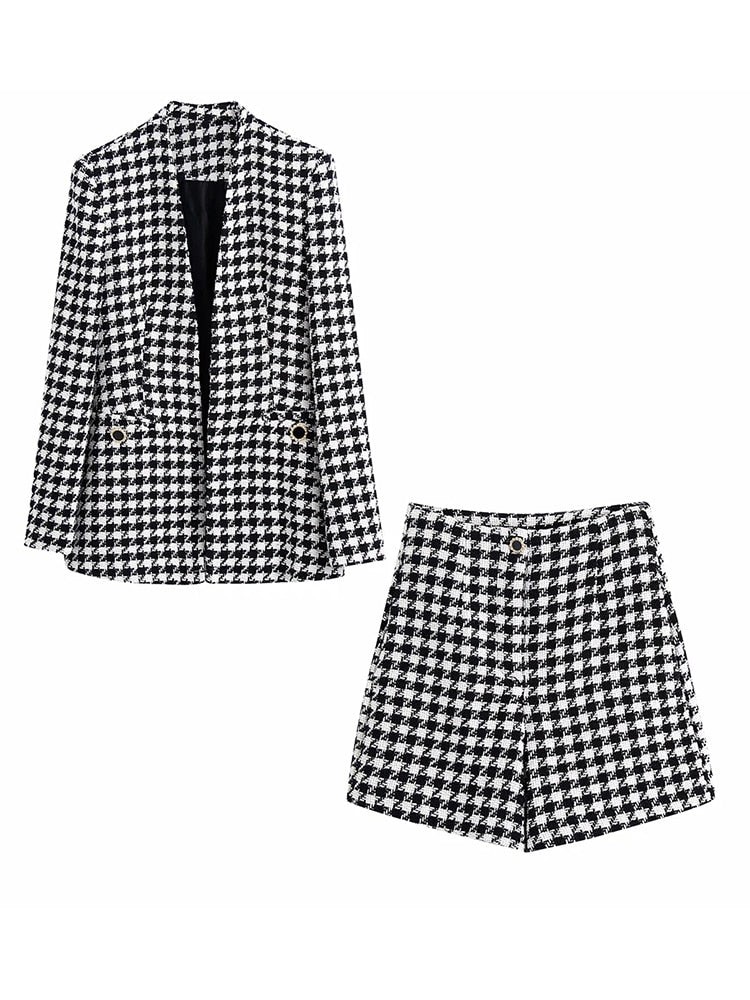 Vintage Office Coat and Skirt Set for Women - Classic and Durable Polyester Fabric - Perfect for Formal or Business Occasions