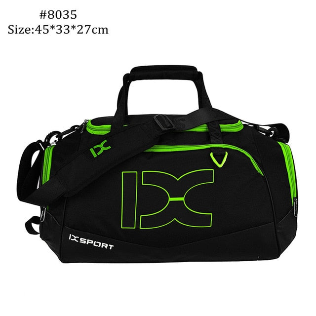 Multipurpose Sports Bag - Spacious and convenient bag for gym or travel. Big capacity storage and multiple-pocket design. Easy to carry.