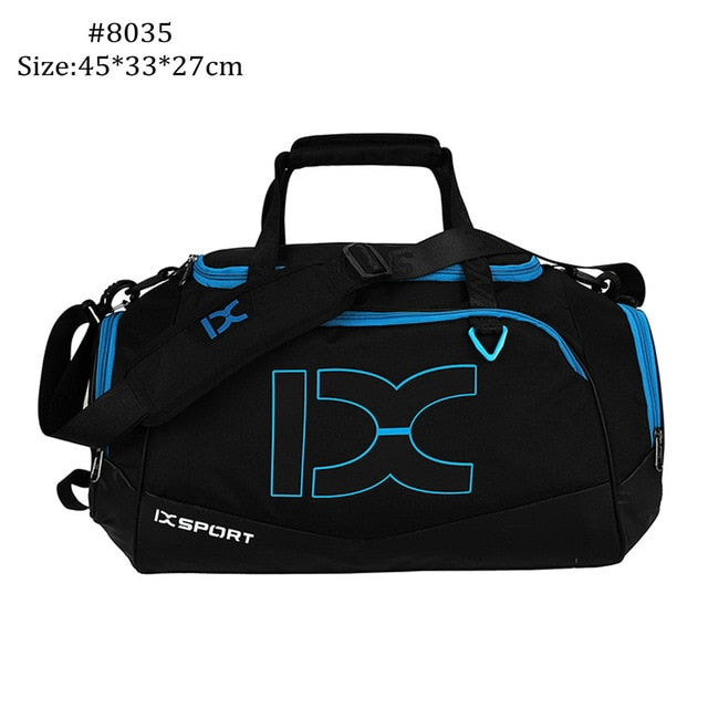 Multipurpose Sports Bag - Spacious and convenient bag for gym or travel. Big capacity storage and multiple-pocket design. Easy to carry.