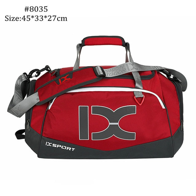 Multipurpose Sports Bag - Spacious and convenient bag for gym or travel. Big capacity storage and multiple-pocket design. Easy to carry.