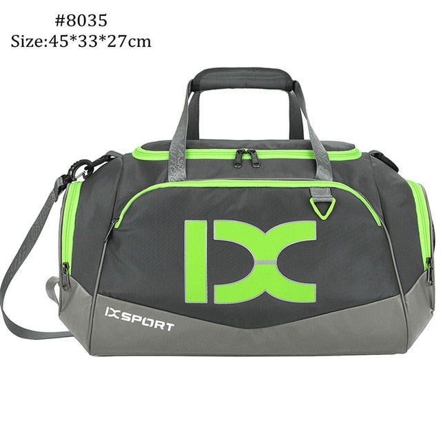 Multipurpose Sports Bag - Spacious and convenient bag for gym or travel. Big capacity storage and multiple-pocket design. Easy to carry.
