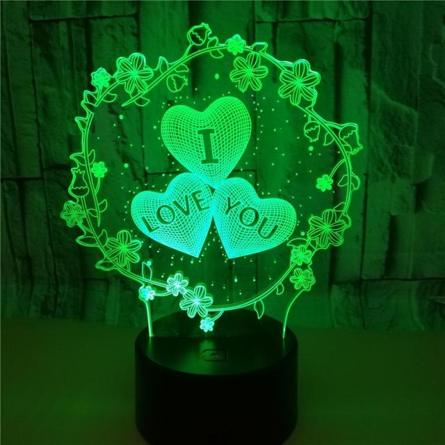 3D hologram heart light - A perfect gift for Valentine's Day, Mother's Day, and Christmas. Also, an elegant room decoration to uplift your mood