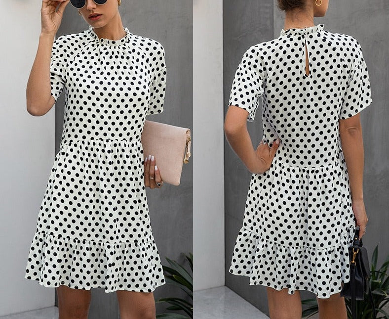 Casual Loose Sundress made of cotton-polyester blend, perfect for warmer weather. Comes in multiple colors and looks great on any body type. Affordable and stylish dress, perfect for casual events