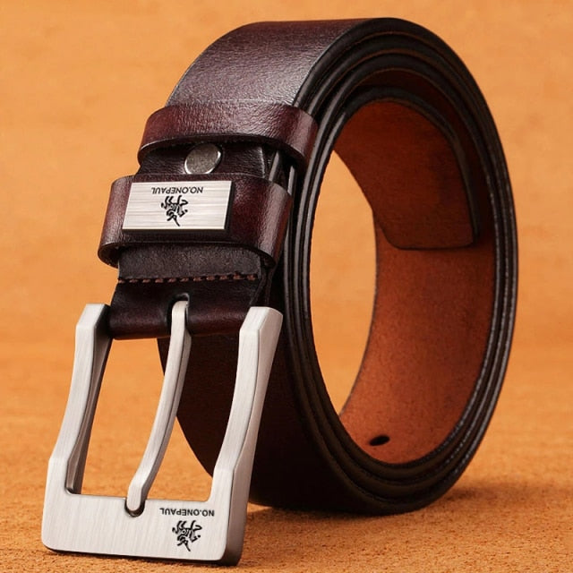 Genuine Leather Belt - Stylish and versatile - Perfect gift for husband or boyfriend - Elevate daily attire - Crafted from high-quality leather.