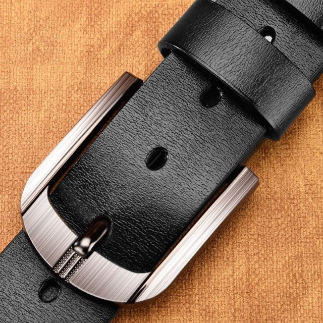 Genuine Leather Belt - Stylish and versatile - Perfect gift for husband or boyfriend - Elevate daily attire - Crafted from high-quality leather.