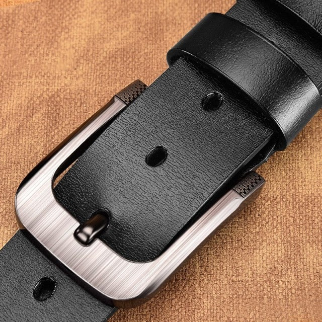 Genuine Leather Belt - Stylish and versatile - Perfect gift for husband or boyfriend - Elevate daily attire - Crafted from high-quality leather.