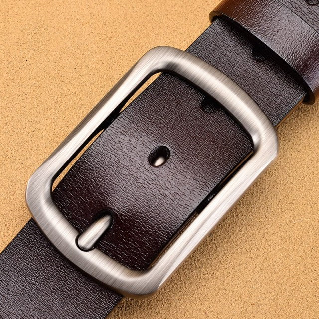 Genuine Leather Belt - Stylish and versatile - Perfect gift for husband or boyfriend - Elevate daily attire - Crafted from high-quality leather.