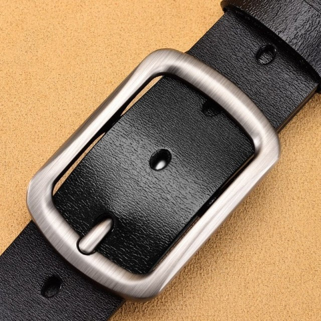 Genuine Leather Belt - Stylish and versatile - Perfect gift for husband or boyfriend - Elevate daily attire - Crafted from high-quality leather.