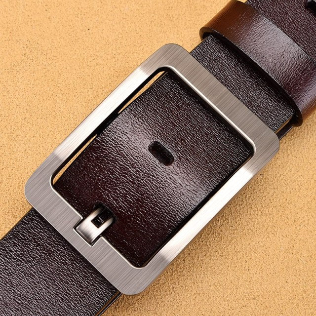 Genuine Leather Belt - Stylish and versatile - Perfect gift for husband or boyfriend - Elevate daily attire - Crafted from high-quality leather.