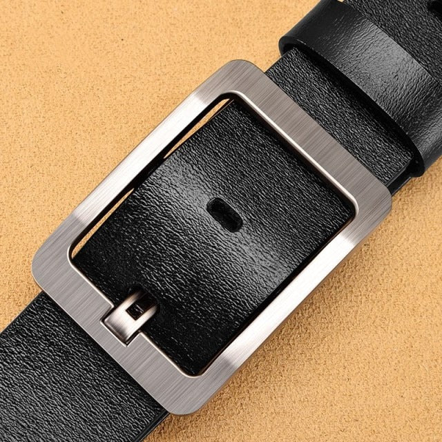 Genuine Leather Belt - Stylish and versatile - Perfect gift for husband or boyfriend - Elevate daily attire - Crafted from high-quality leather.