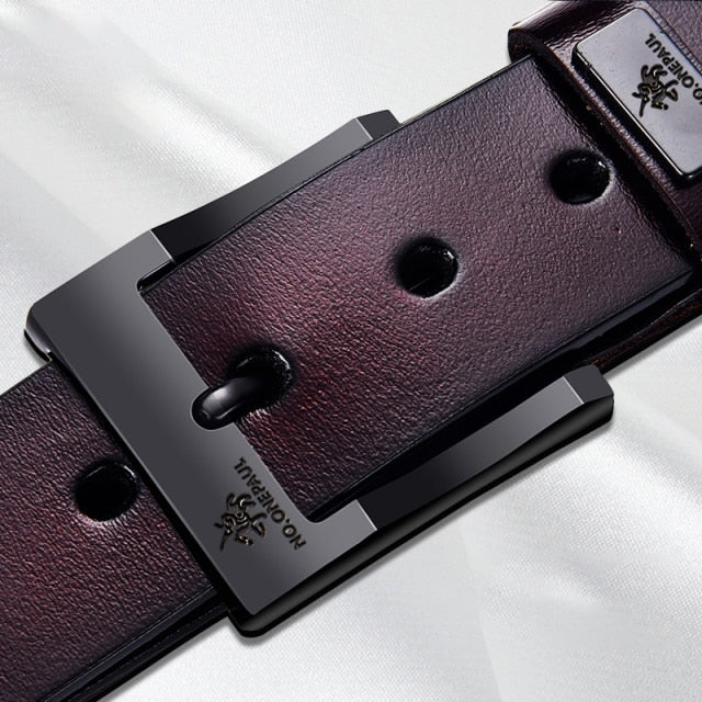 Genuine Leather Belt - Stylish and versatile - Perfect gift for husband or boyfriend - Elevate daily attire - Crafted from high-quality leather.