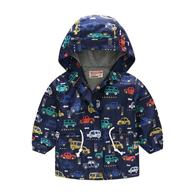 Thick Hooded Coat for Kids - Cotton, polyester, hooded, sizes 4 to 12 years, various variants.