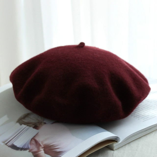 Wool French Beret Beanie made of soft material perfect for the cooler months. Available in multiple colors. Pair it with your off-duty outfits and represent TRT brand. Get yours now!