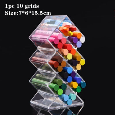 Multi-function Stationery Storage Box with pen slot for organized desk storage.