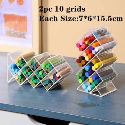 Multi-function Stationery Storage Box with pen slot for organized desk storage.