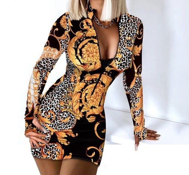 Elegant and sexy long sleeve party dress, perfect for any occasion